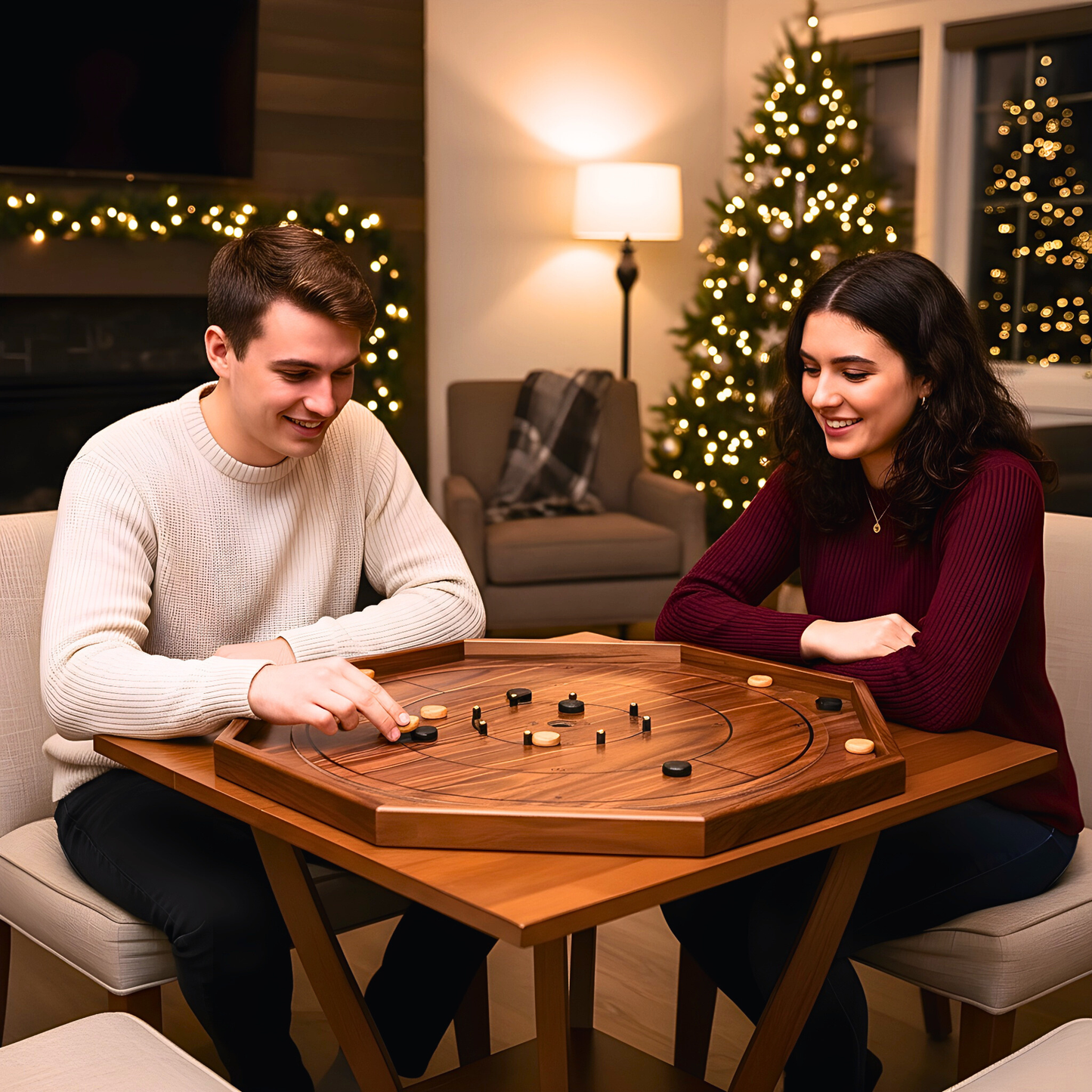 The Walnut Grove de Crokinole Canada - Jeu de société traditionnel Crokinole