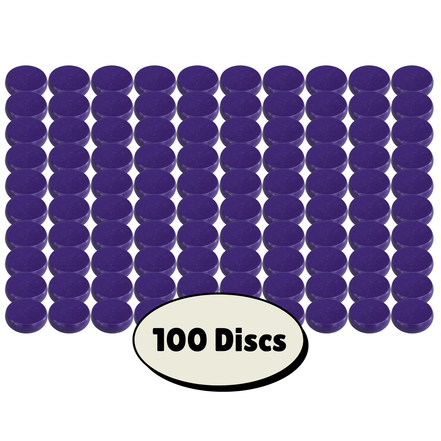 100 Purple Crokinole Discs