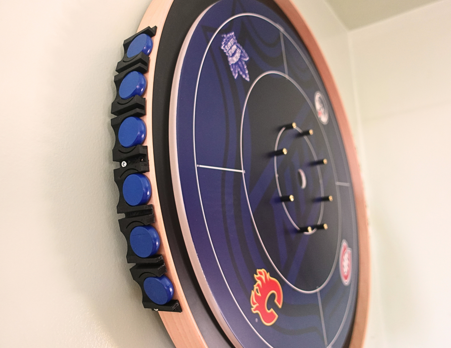 Locked N' Loaded - Pack of 4 Mountable Crokinole Disc Units for Round & Octagon Boards