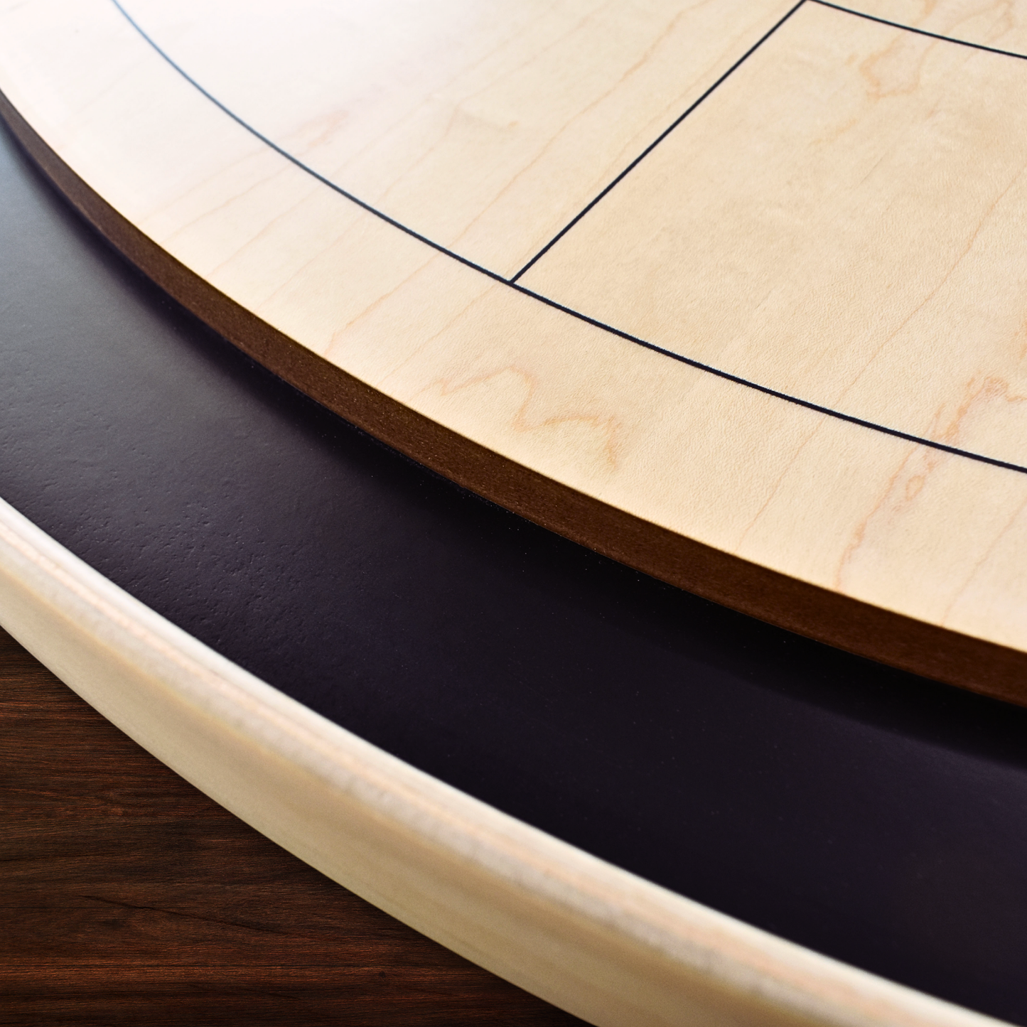 Le Crokinole Canada Board (sans marquage) - Jeu de société de tournoi - Conforme aux normes NCA