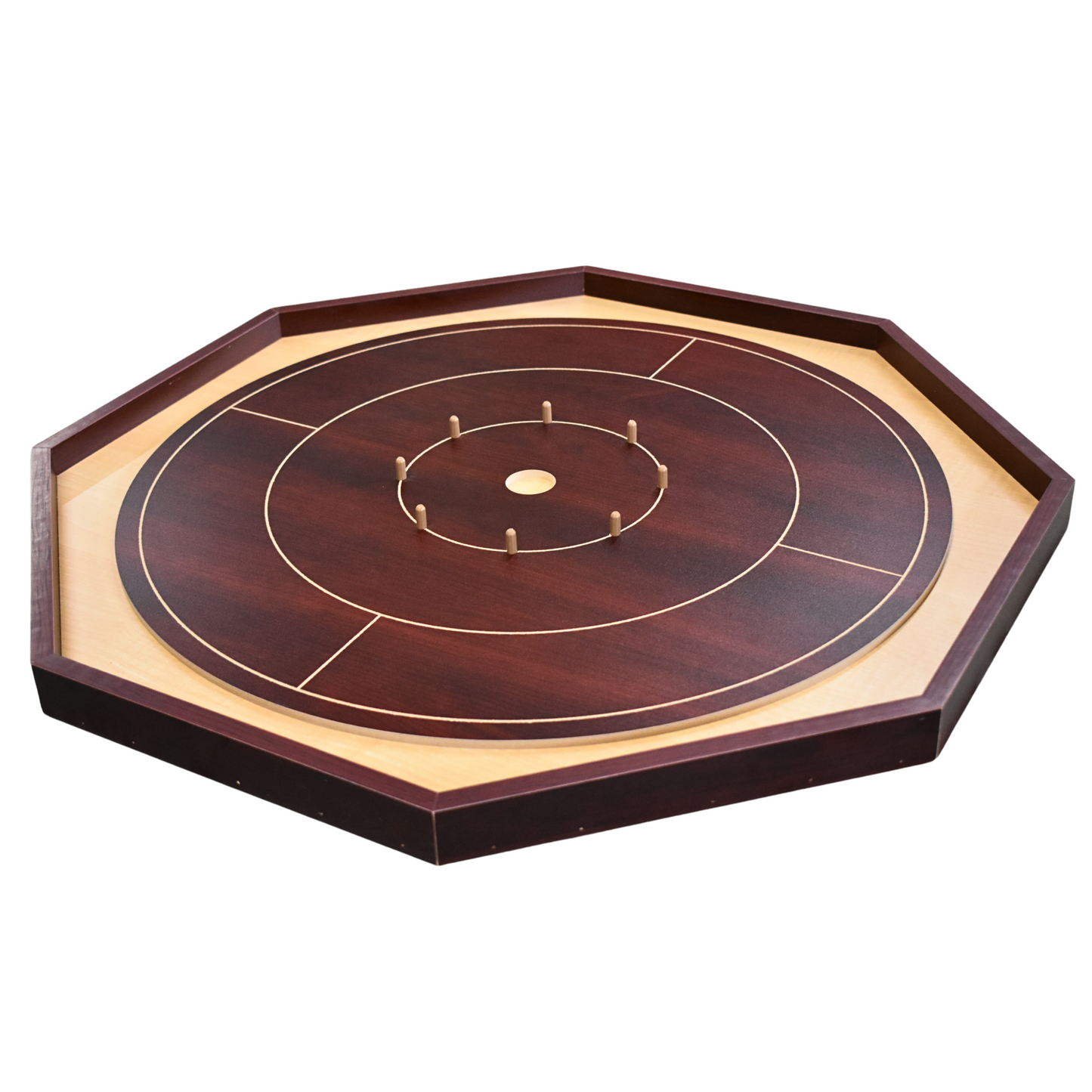 Crokinole Board For Beginners de Crokinole Canada - Mélamine Shiraz Cherry & Maple - Jeu de société Crokinole traditionnel
