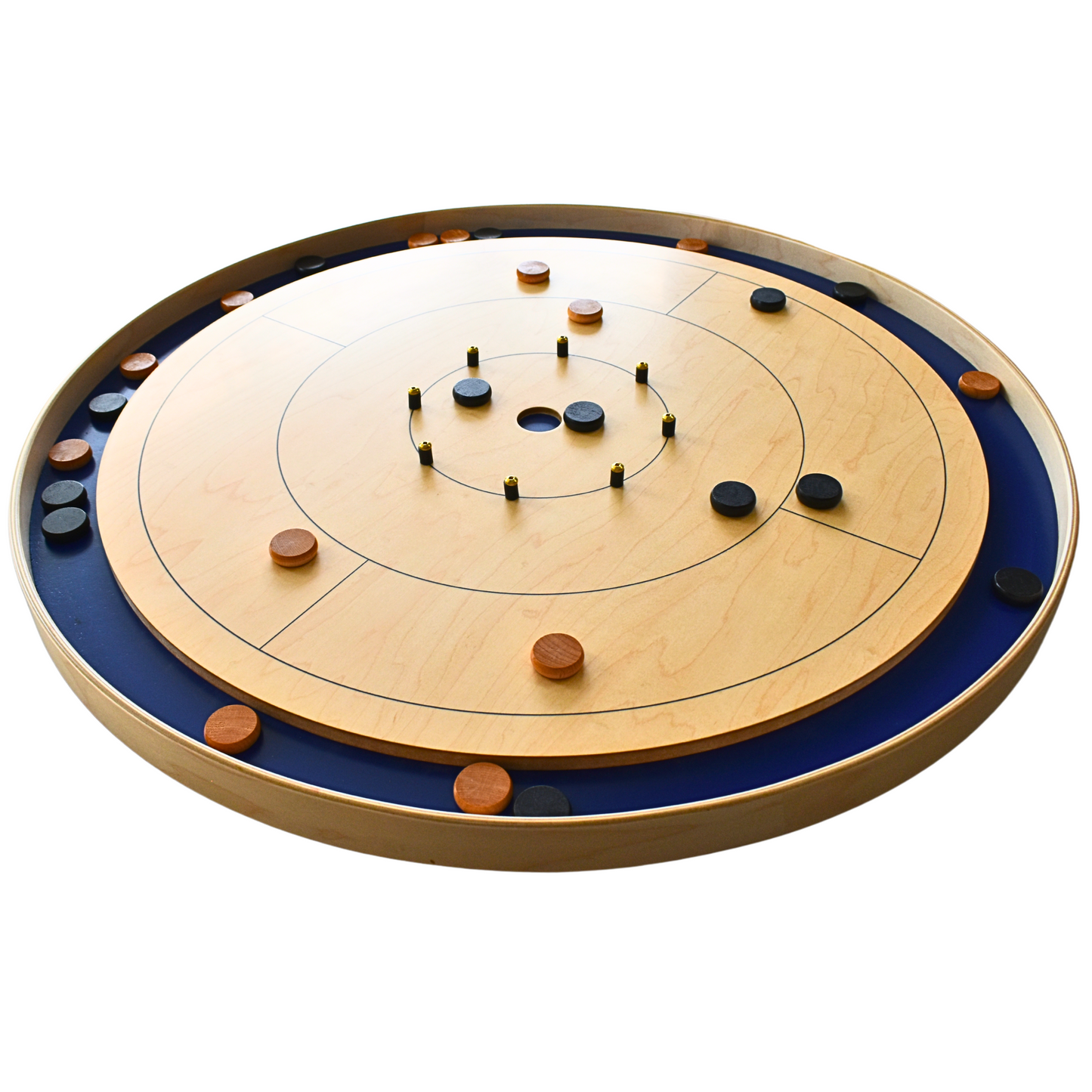 Le Royal Blue de Crokinole Canada - Jeu de société de tournoi - Conforme aux normes NCA
