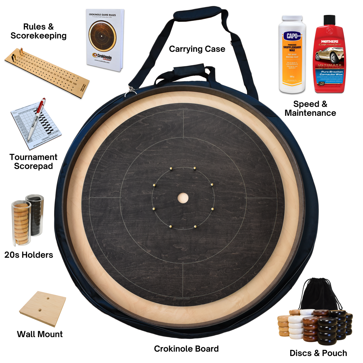The Tracey Gray Rock Championship - Kit de jeu de société Tournament Crokinole