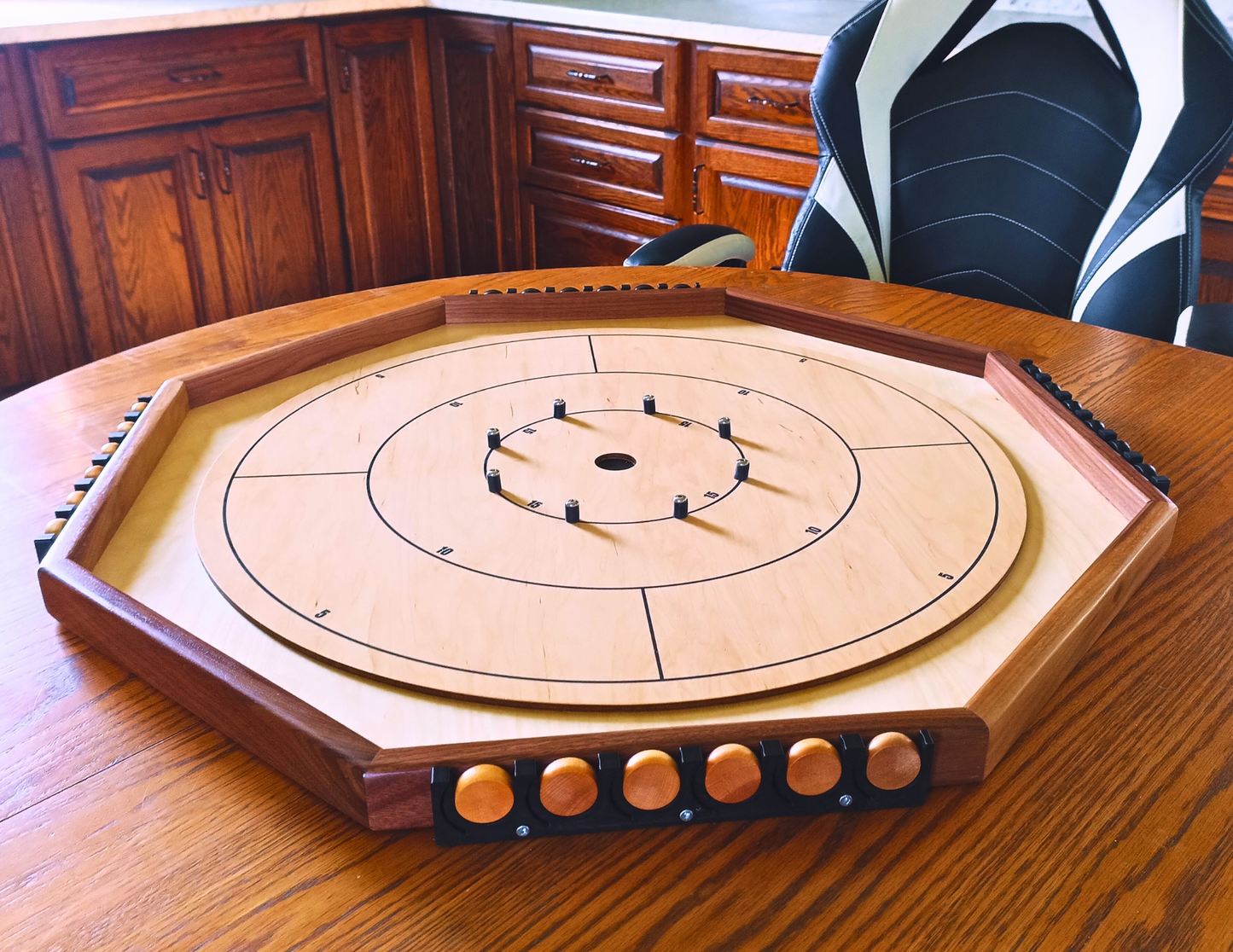 Locked N' Loaded - Pack of 4 Mountable Crokinole Disc Units for Round & Octagon Boards