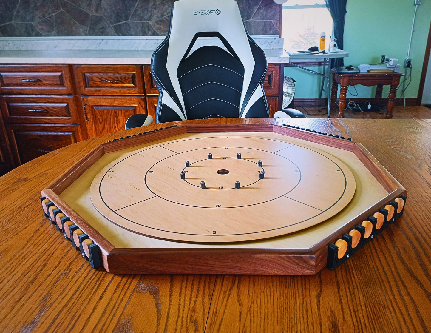 Locked N' Loaded - Pack of 4 Mountable Crokinole Disc Units for Round & Octagon Boards