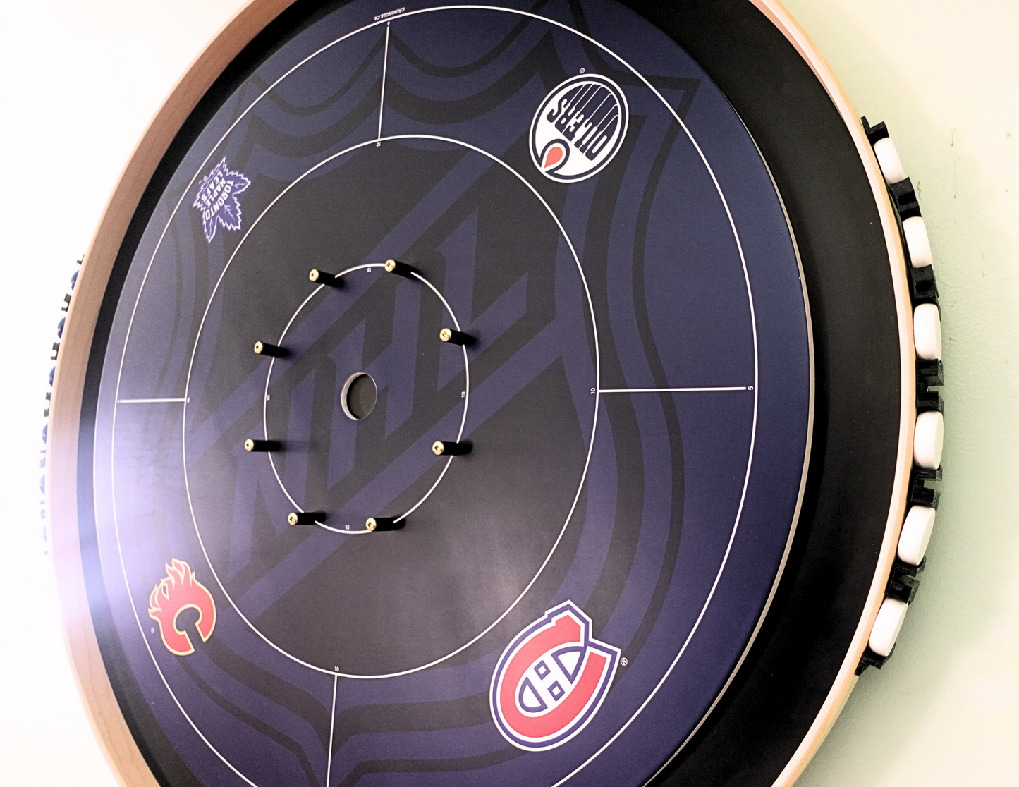Locked N' Loaded - Pack of 4 Mountable Crokinole Disc Units for Round & Octagon Boards