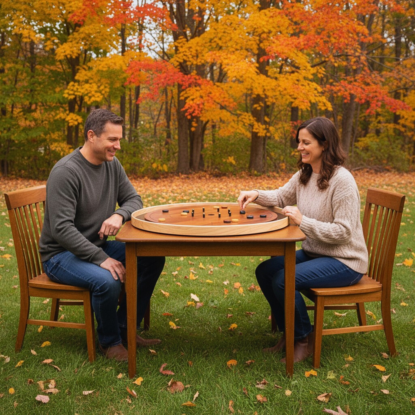 Cherry Expressions - Solid Cherry Hardwood Playing Surface Crokinole Board