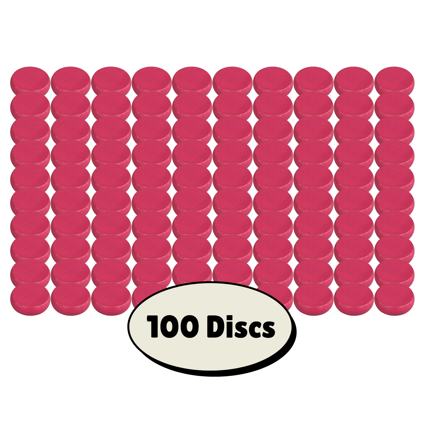 100 Pink Crokinole Discs