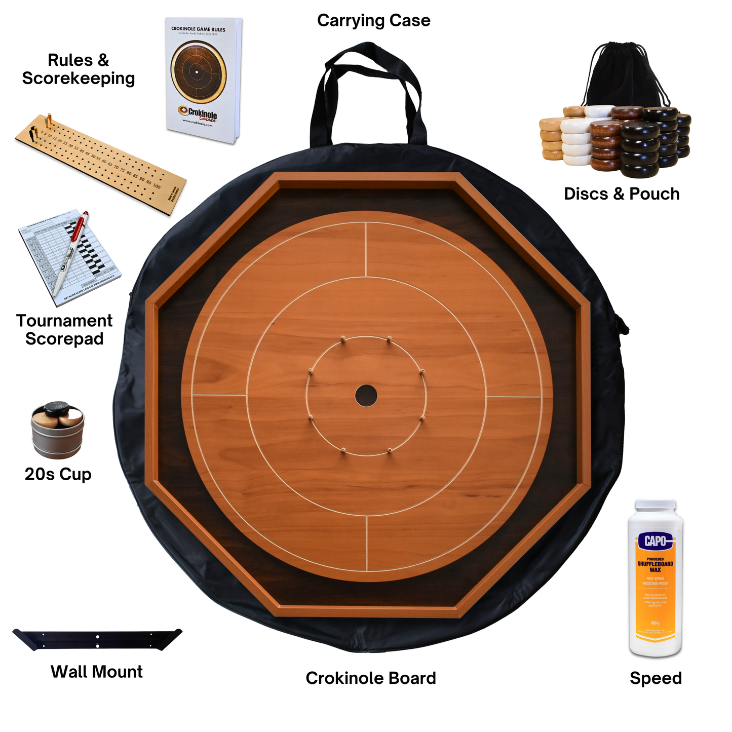 Cherry & Walnut - Ultimate Crokinole Bundle