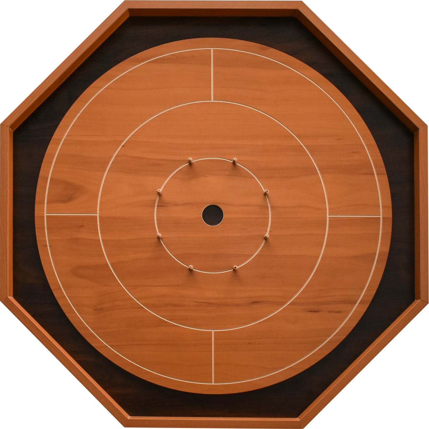 Crokinole Board For Beginners de Crokinole Canada - Mélamine Cerise et Noyer - Jeu de société Crokinole traditionnel
