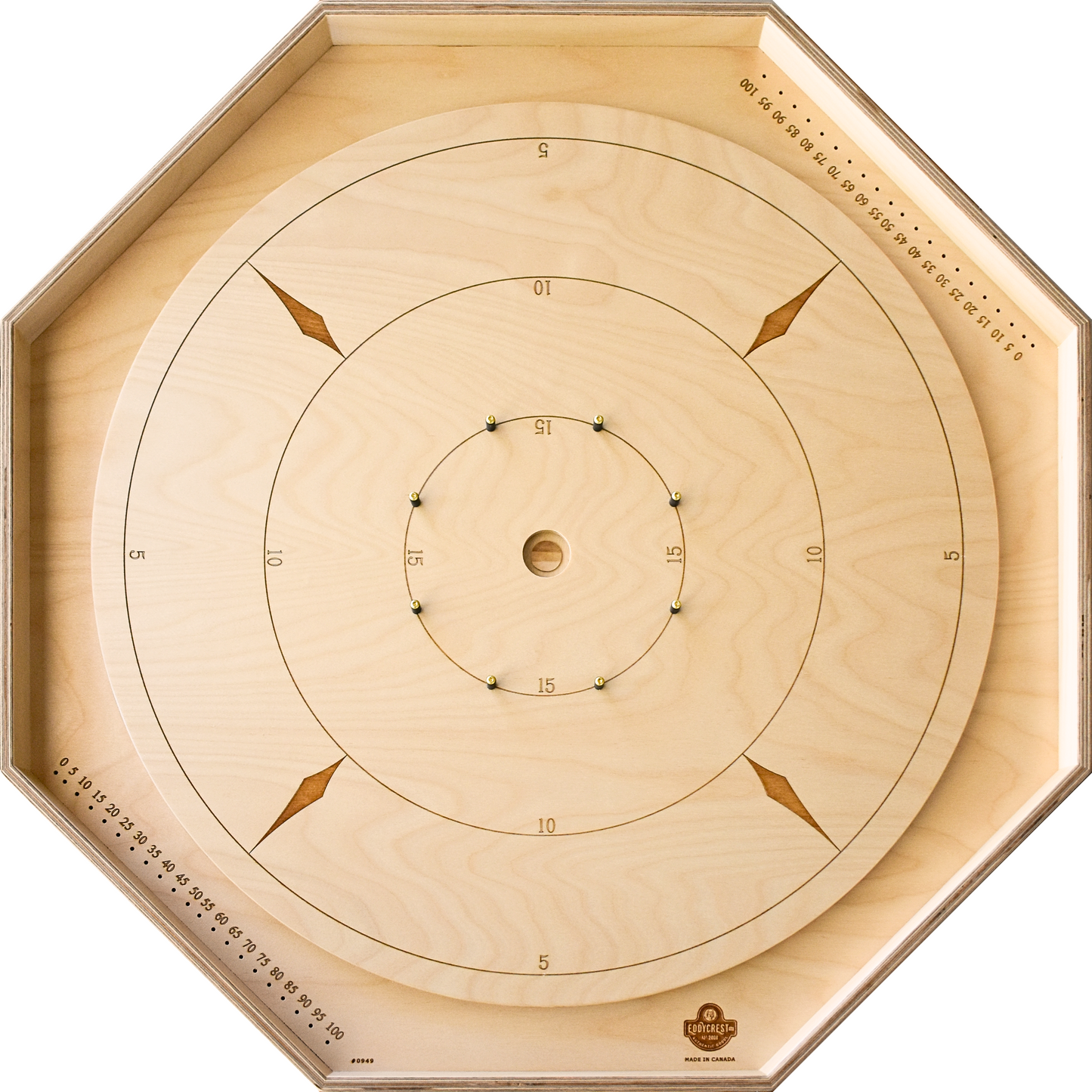 The Crokinole Master - Grand jeu de société Crokinole traditionnel