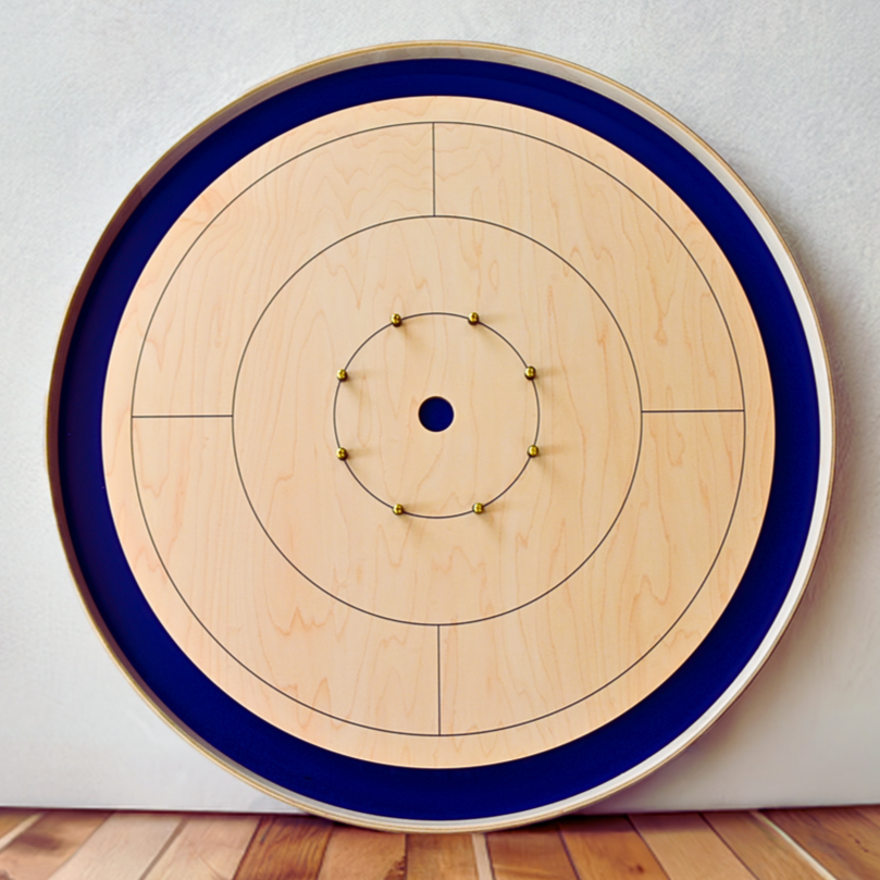Le Royal Blue de Crokinole Canada - Jeu de société de tournoi - Conforme aux normes NCA
