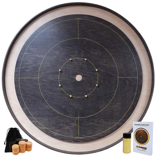 The Gray Maple by Crokinole Canada - Tournament Crokinole Board Game Set - Meets NCA Standards