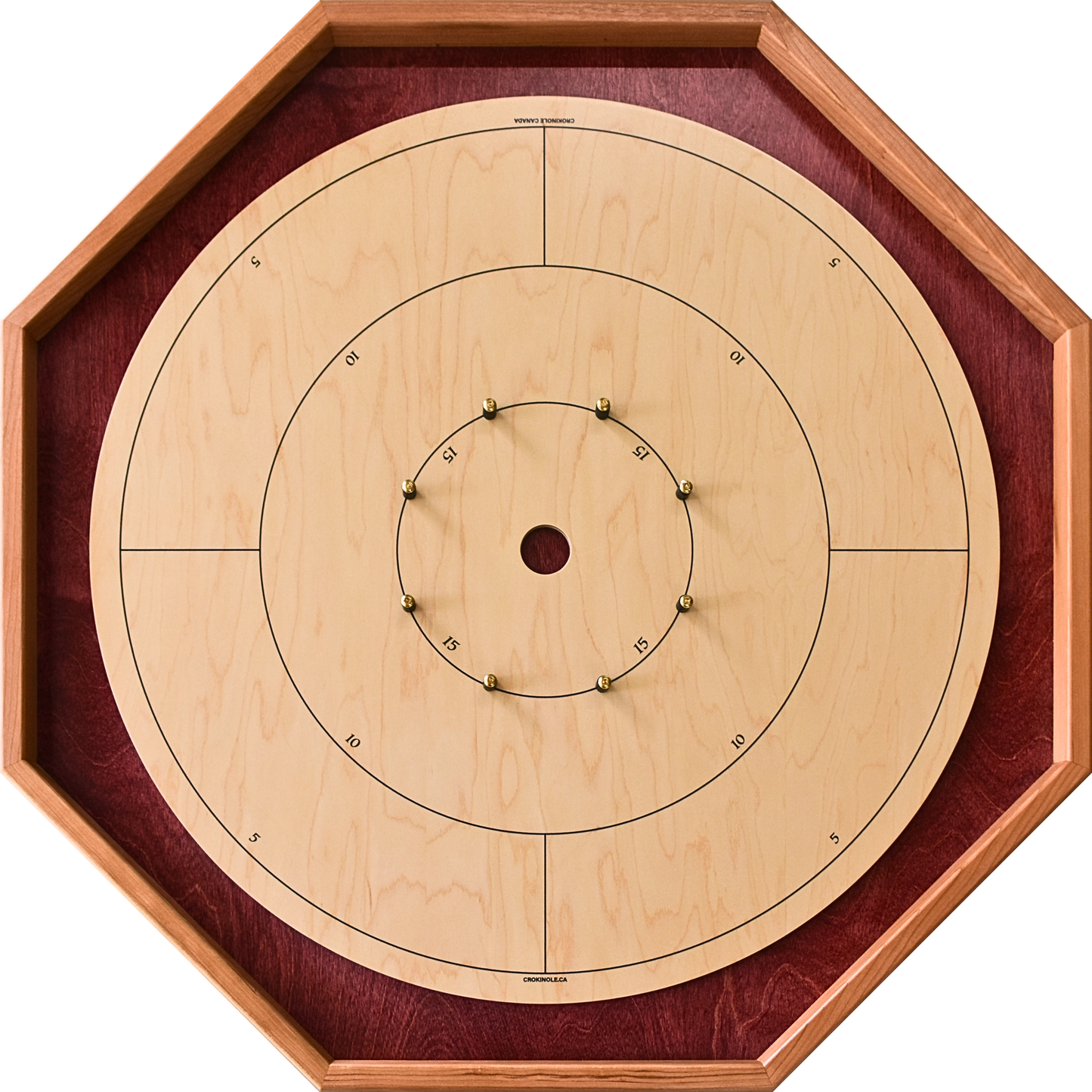Le Baltic Bircher (avec chiffres) par Crokinole Canada - Grand kit de jeu de société traditionnel Crokinole
