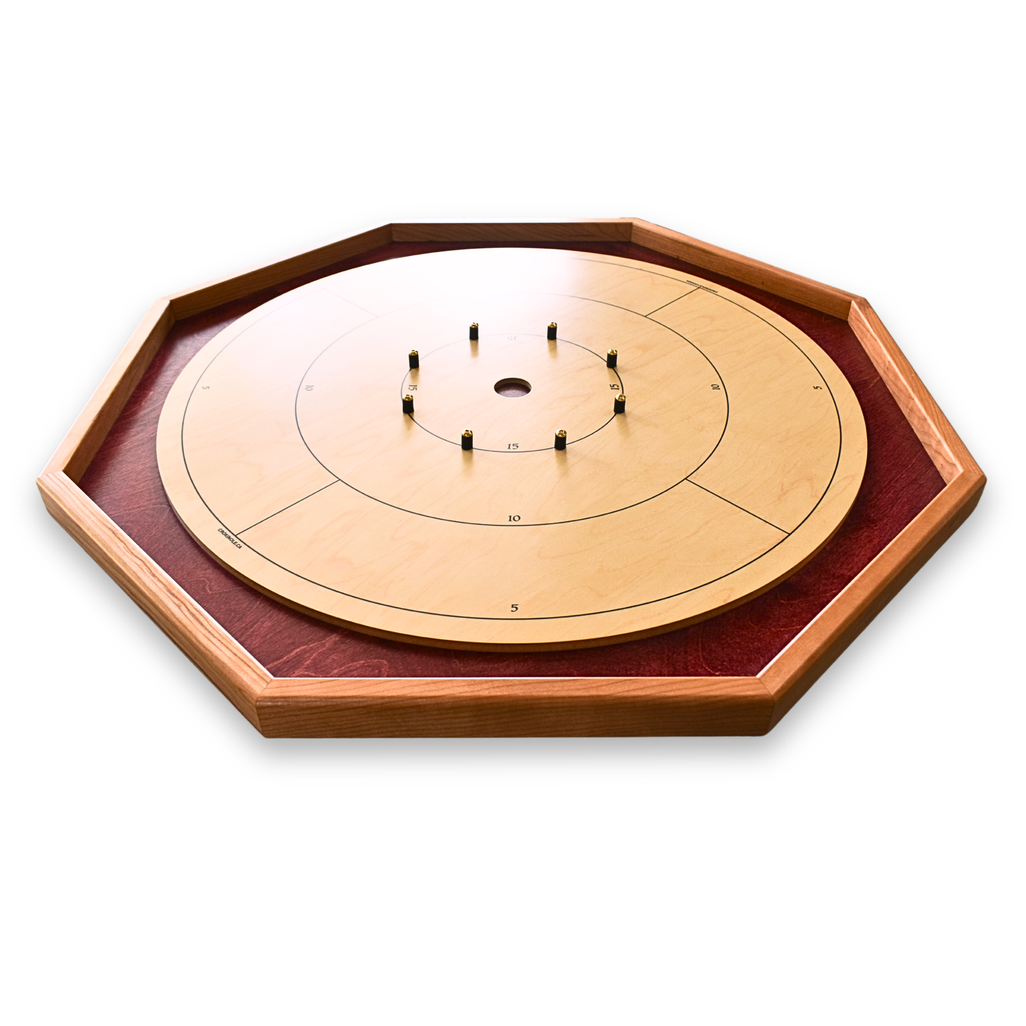 Le Baltic Bircher (avec chiffres) par Crokinole Canada - Grand kit de jeu de société traditionnel Crokinole