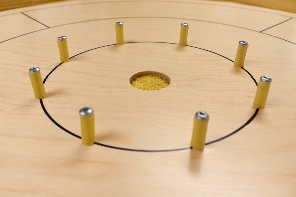 The Family Board Traditional Crokinole Board Game Set Crokinole