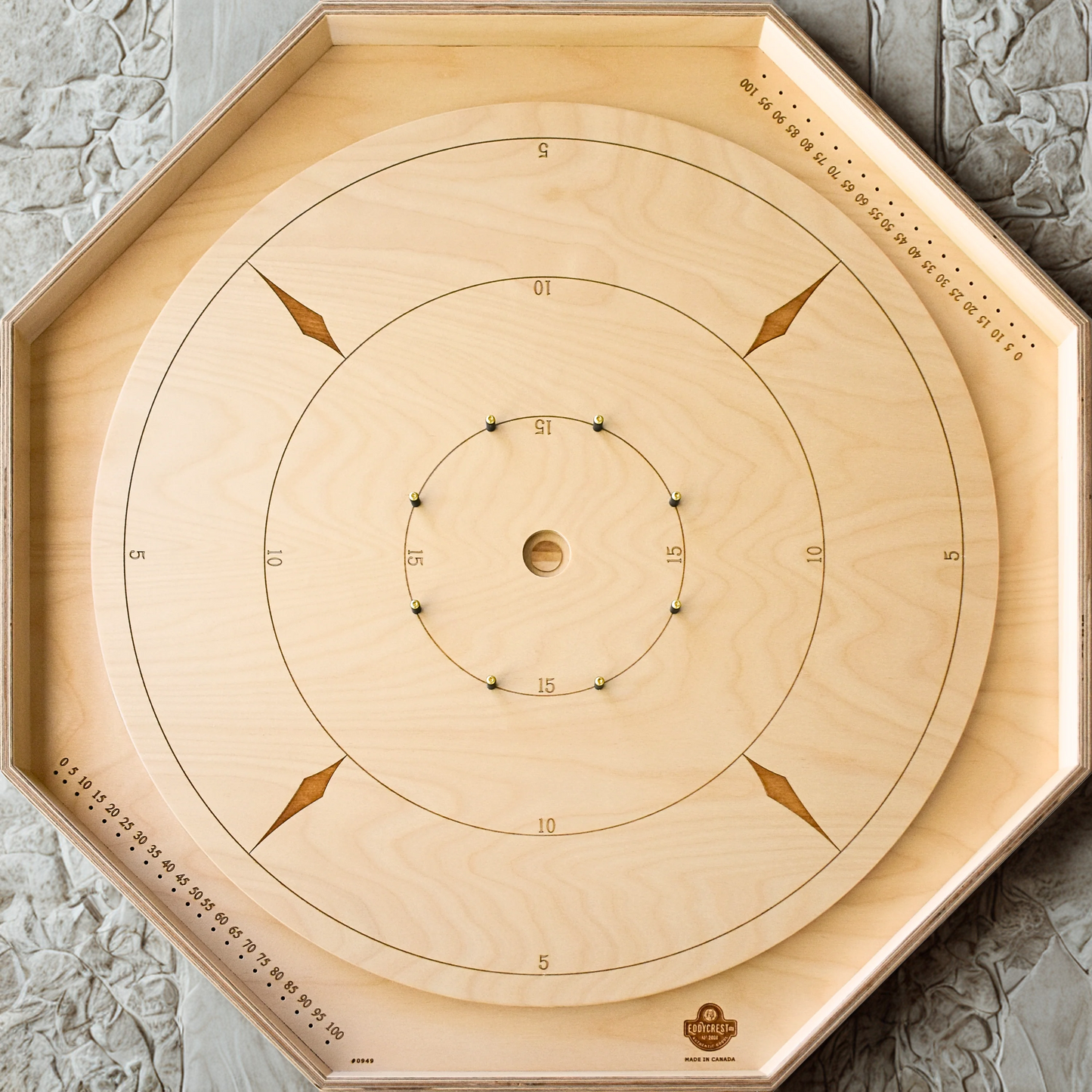 The Crokinole Master - Large Traditional Crokinole Board Game Set