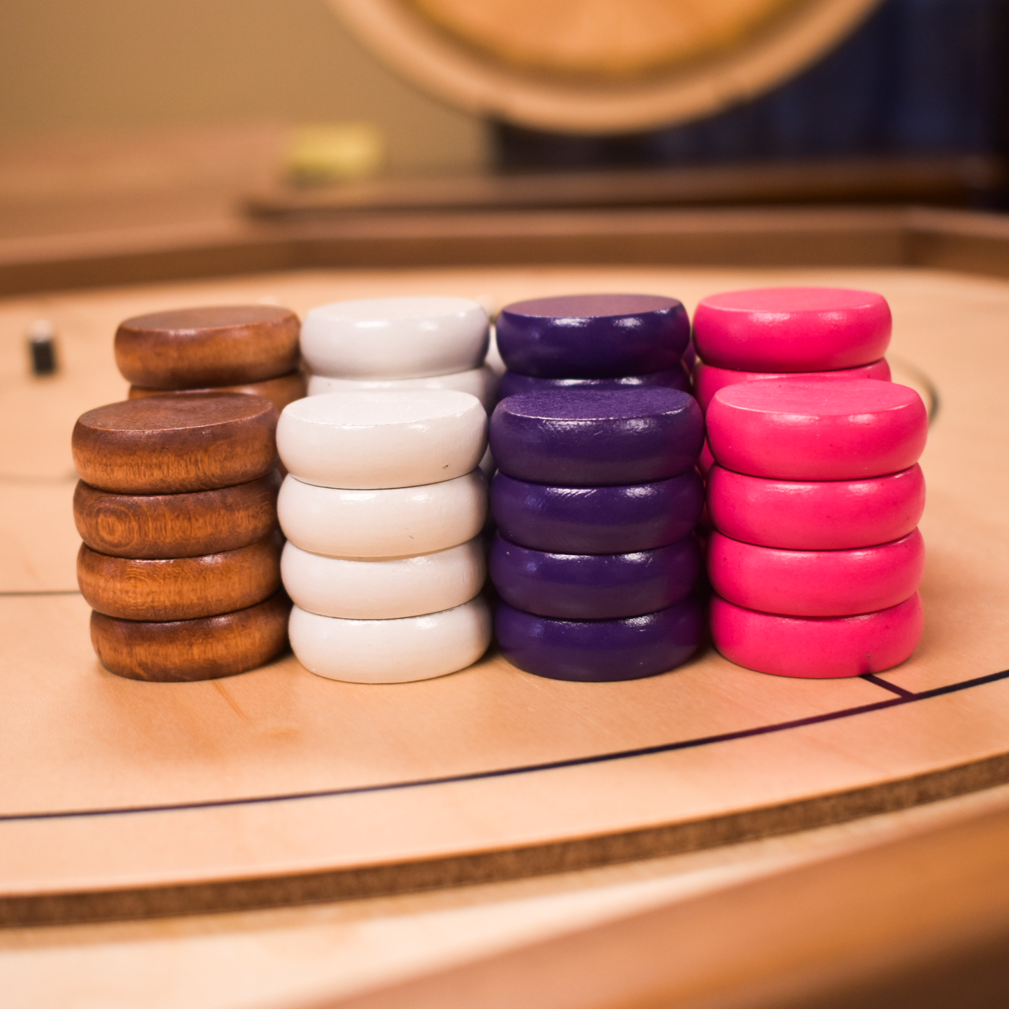4 Player Crokinole Disc Party Pack (52 disques)