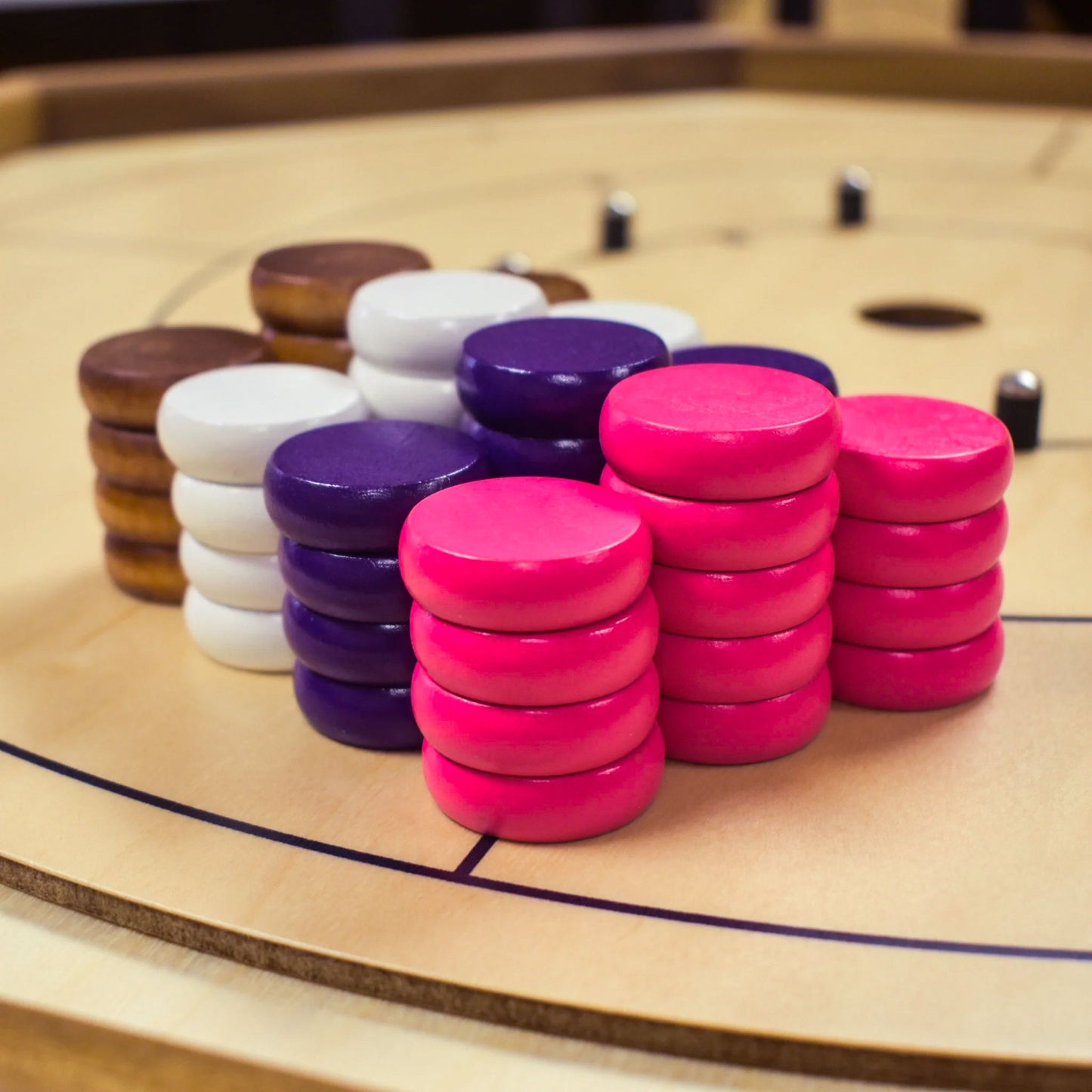 4 Player Crokinole Disc Party Pack (52 disques)