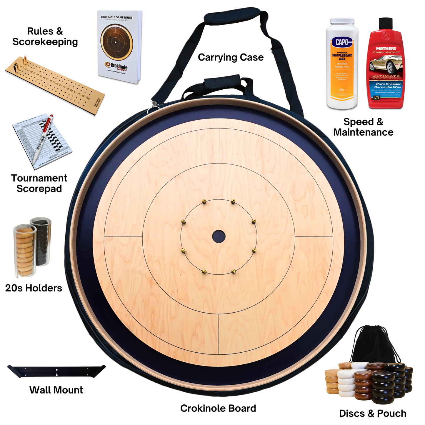 Crokinole Canada - トーナメント ボード ゲーム キット
