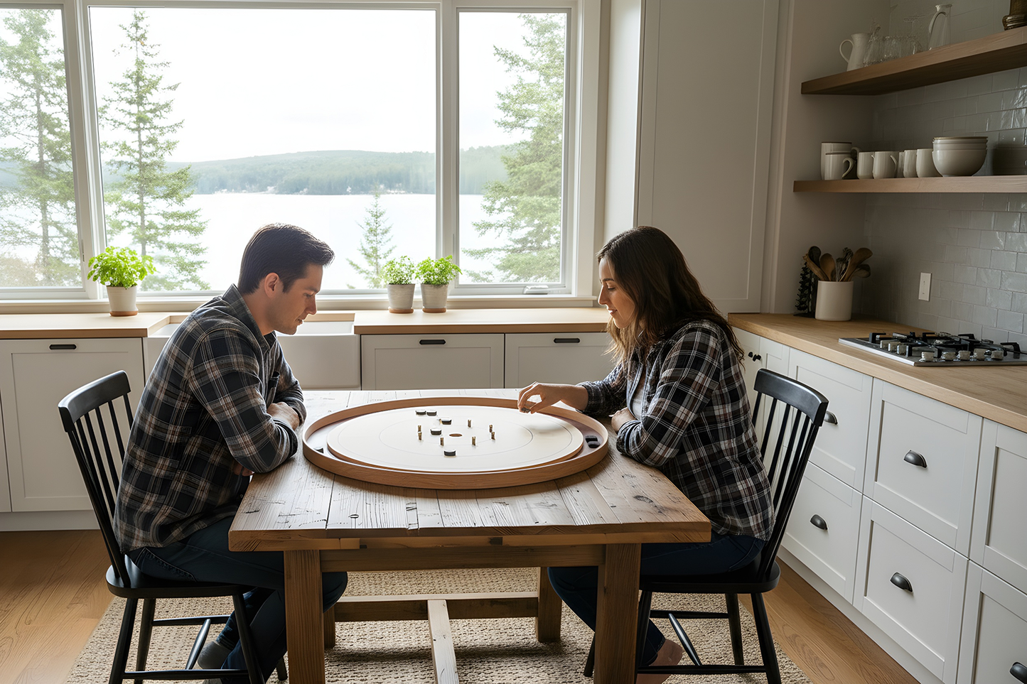 The Royal Red by Crokinole Canada - Tournament Crokinole Board Game Set - Meets NCA Standards