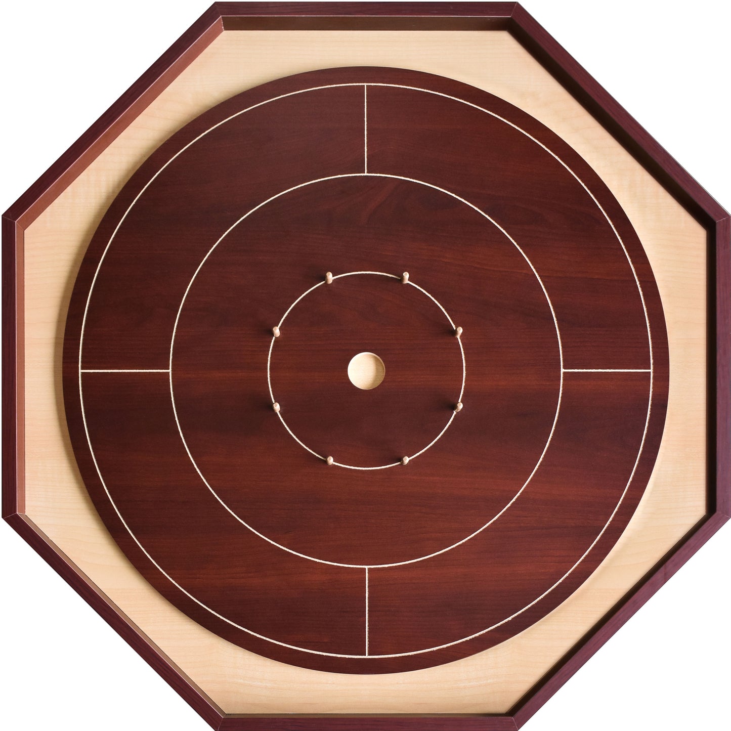 Crokinole Board For Beginners de Crokinole Canada - Mélamine Shiraz Cherry & Maple - Jeu de société Crokinole traditionnel