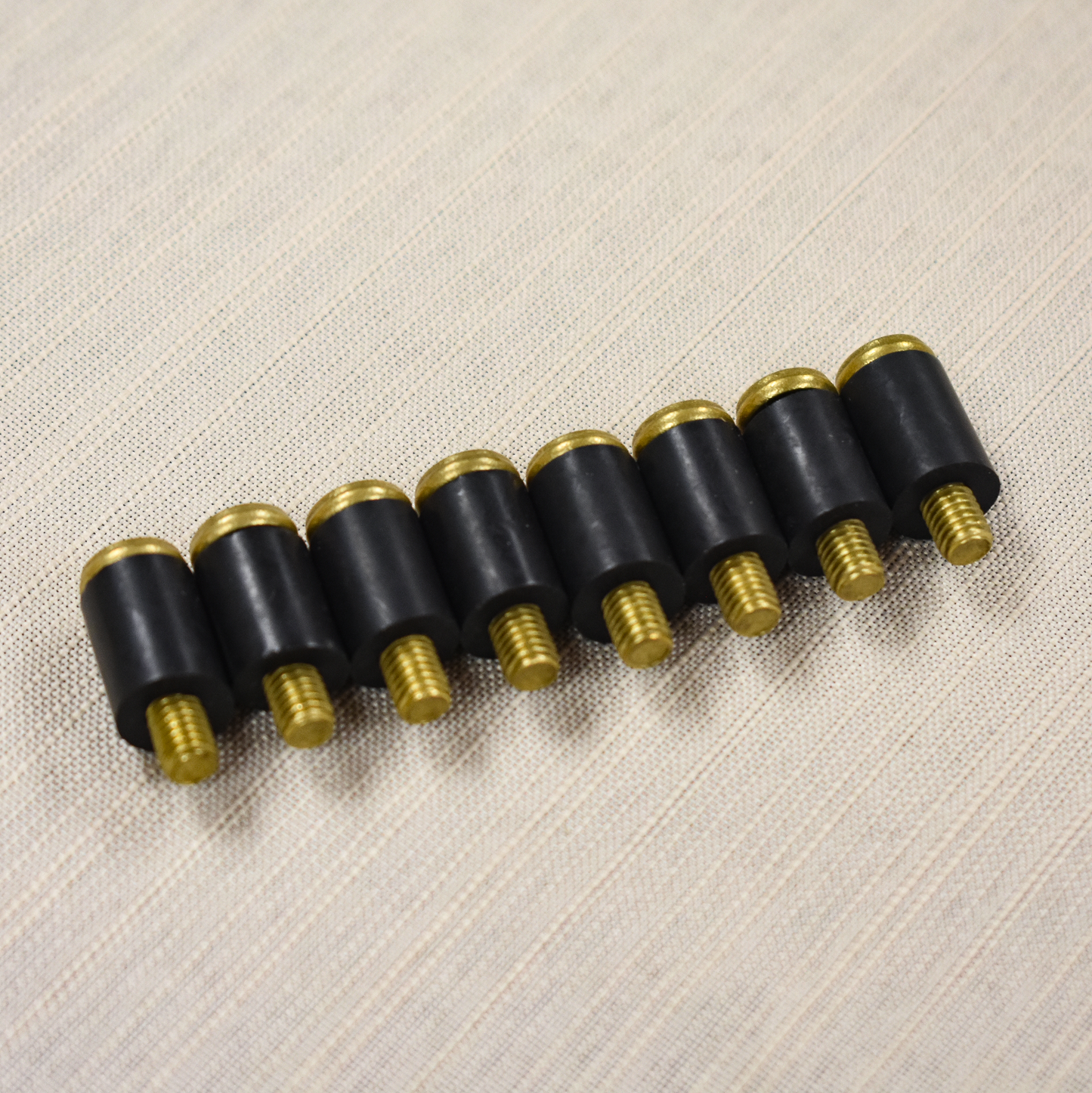 Crokinole Bumpers - 8 Short Brass Screws With Rubber Latex