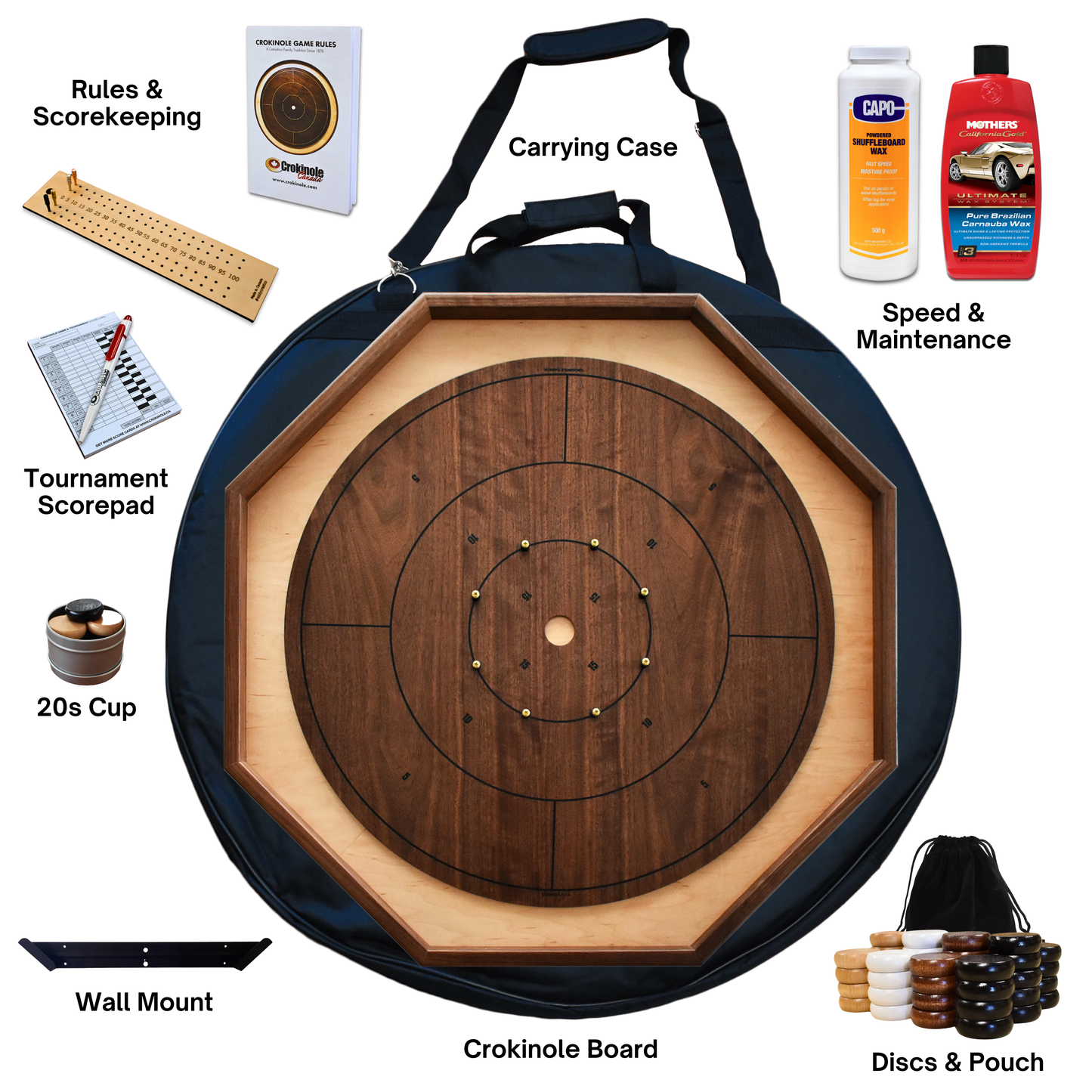 The Walnut Grove - Ultimate Crokinole Bundle