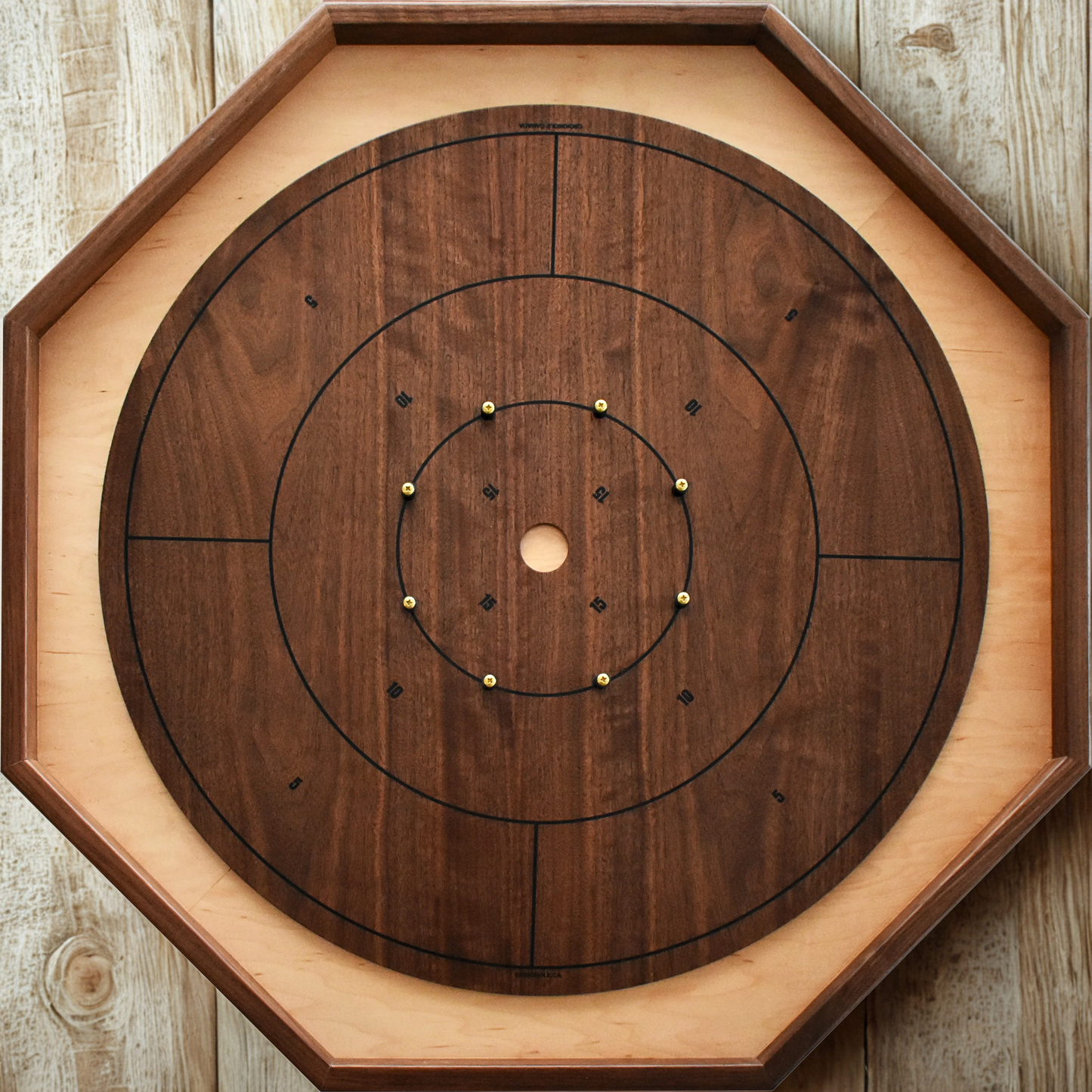 The Walnut Grove de Crokinole Canada - Jeu de société traditionnel Crokinole