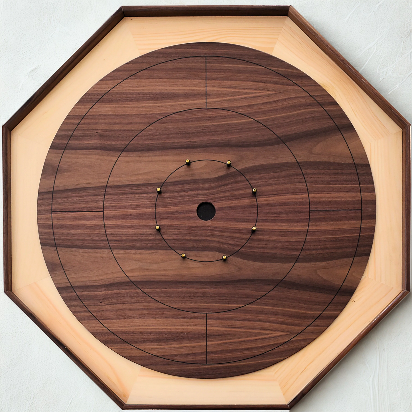 The Walnut Wonder - Traditional Crokinole Board Game Set