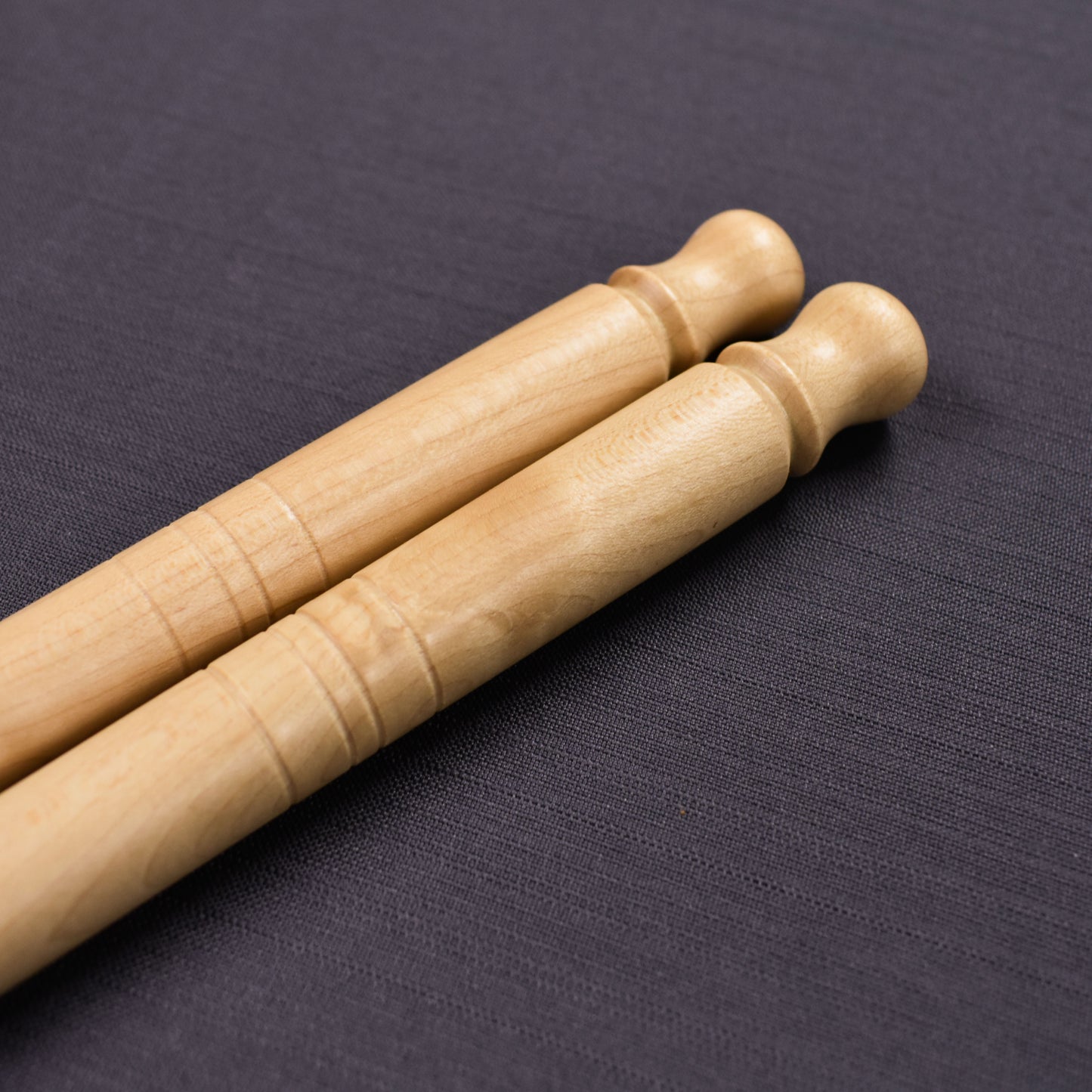 Set of 2 Deluxe Crokinole Cue Sticks with Gripper Knob (20.5" Length)