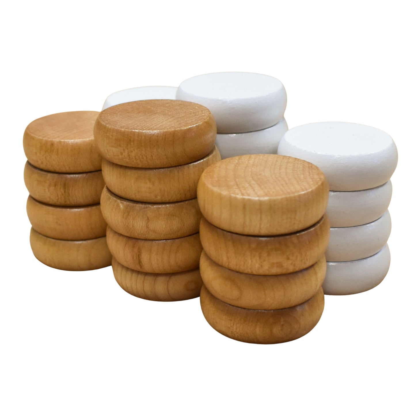 26 Crokinole Discs (Natural & White)