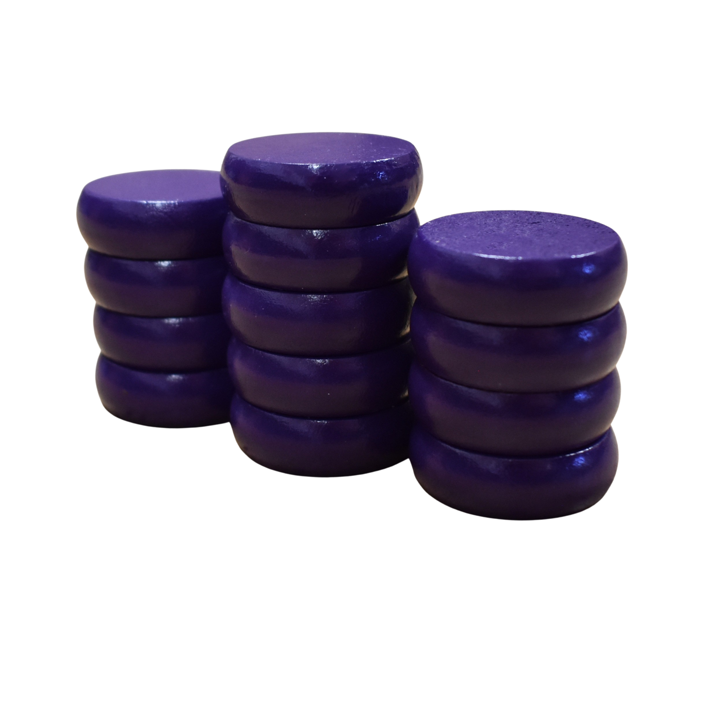 13 disques de crokinole violets (demi-ensemble)