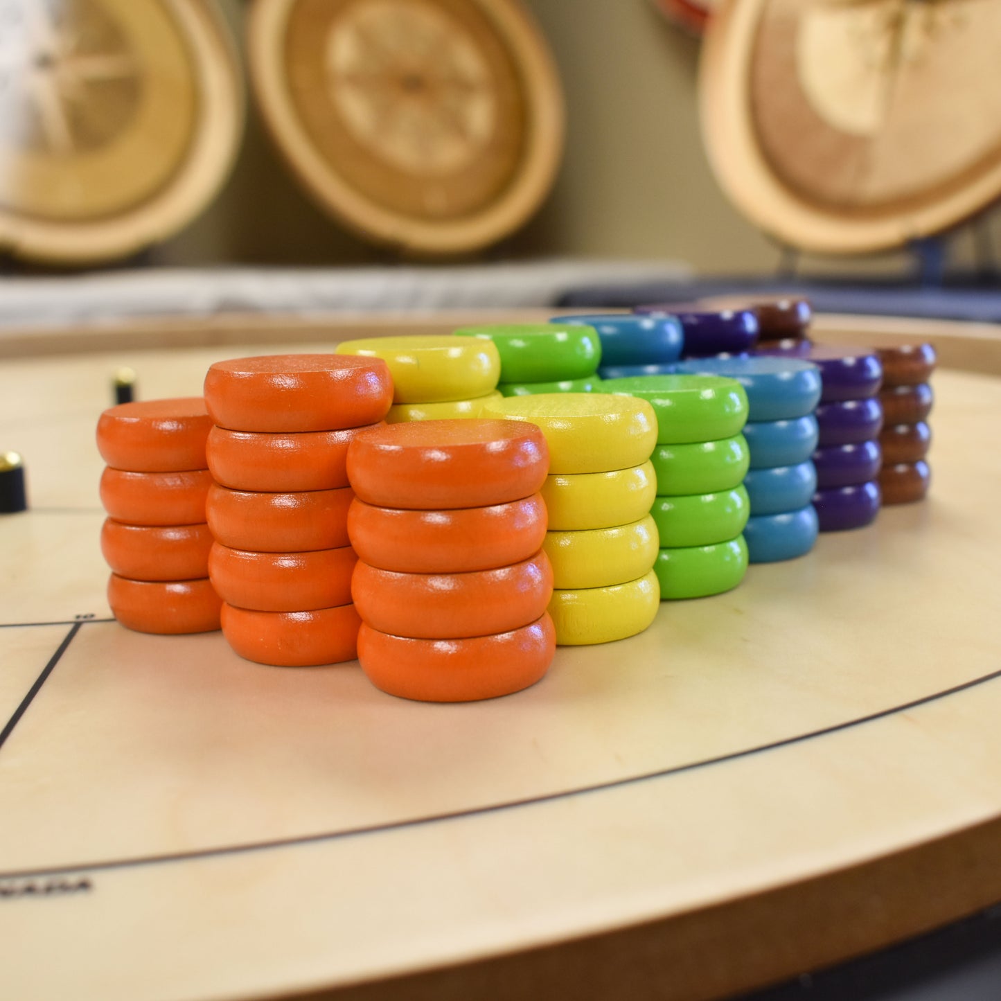 Crokinole Disc Party Pack (78 Discs) - Summer Colors