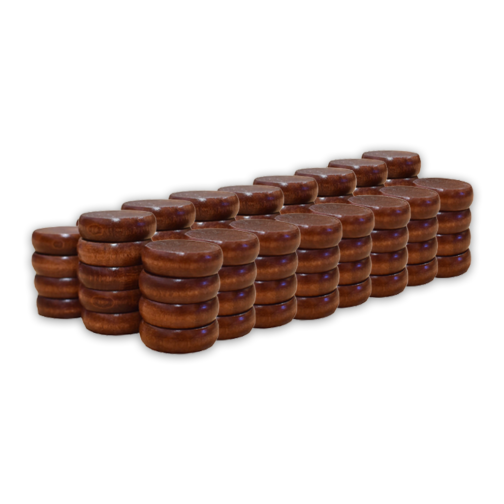 100 Walnut Color Wood Crokinole Discs