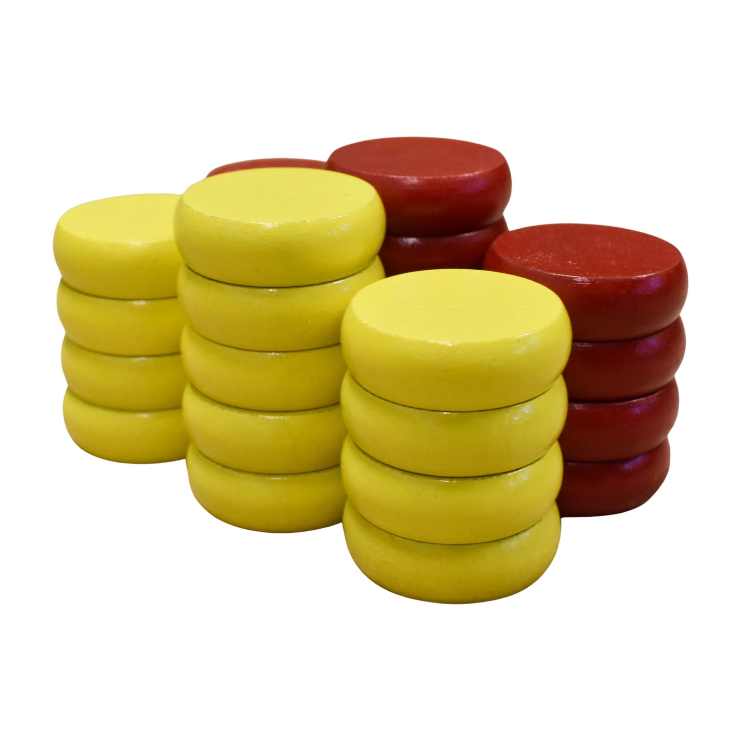 26 Crokinole Discs (Red & Yellow)