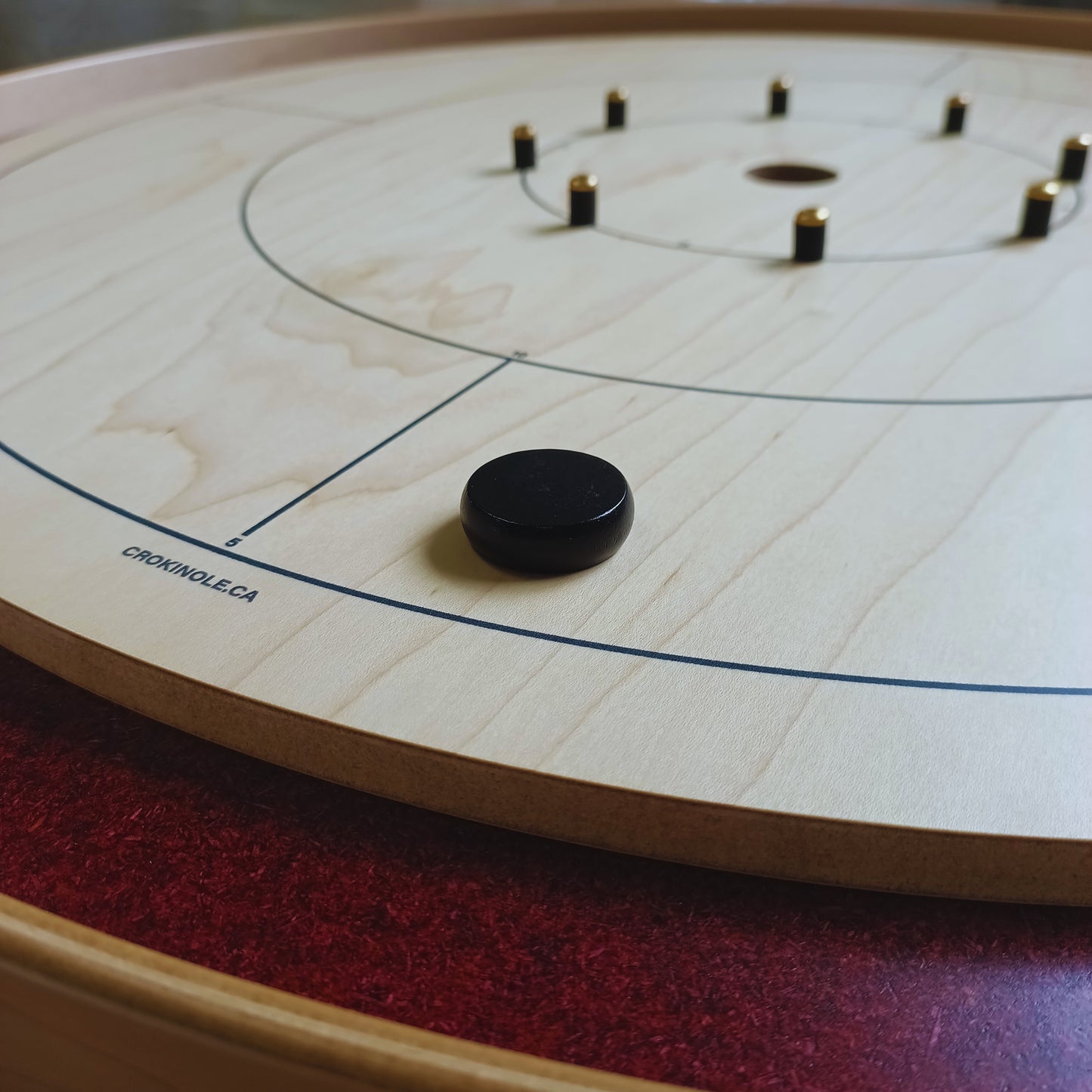 26 Crokinole Discs (Black & Yellow)