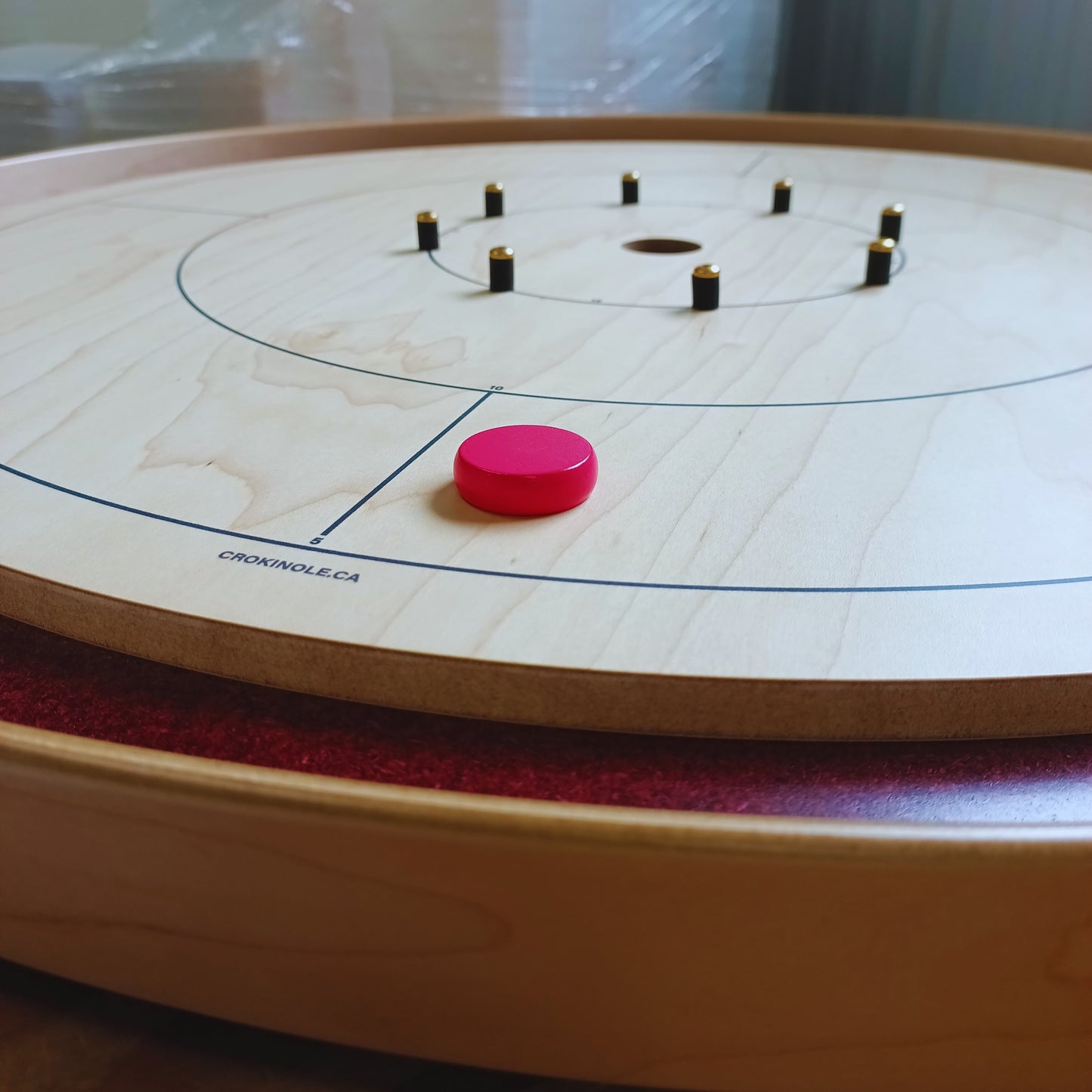 26 Crokinole Discs (Red & Pink)