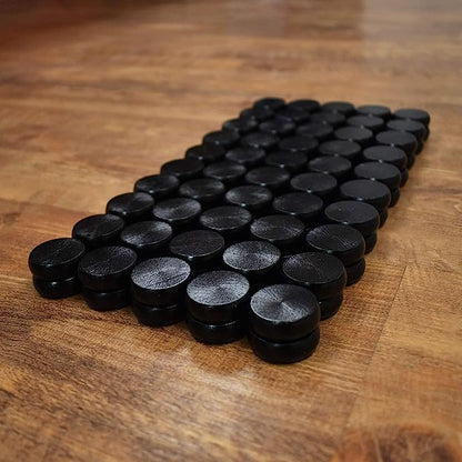 100 Black Crokinole Discs