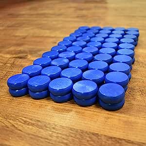 100 Blue Crokinole Discs