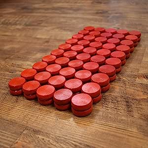 100 Red Crokinole Discs