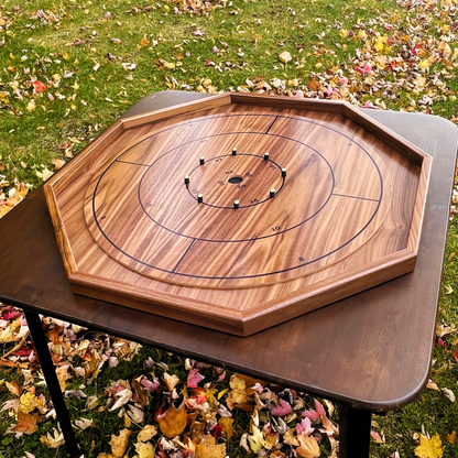 The Walnut Delight by Crokinole Canada - Traditional Crokinole Board Game Set
