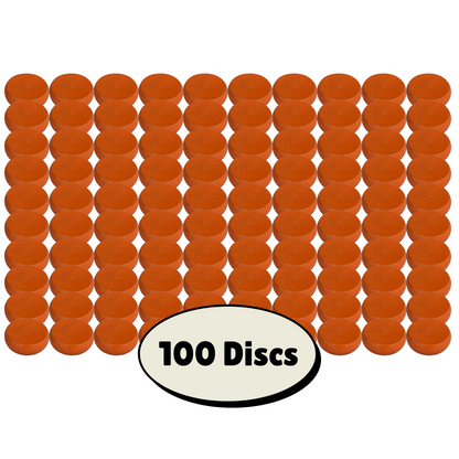 100 Orange Crokinole Discs