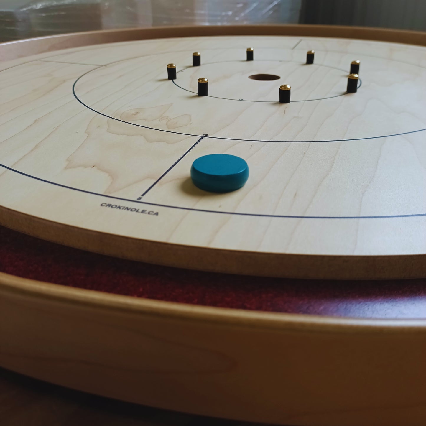 26 Crokinole Discs (Orange & Light Blue)