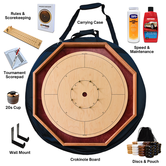 Baltic Bircher (With Numbers) - Large Traditional Crokinole Board Game Kit