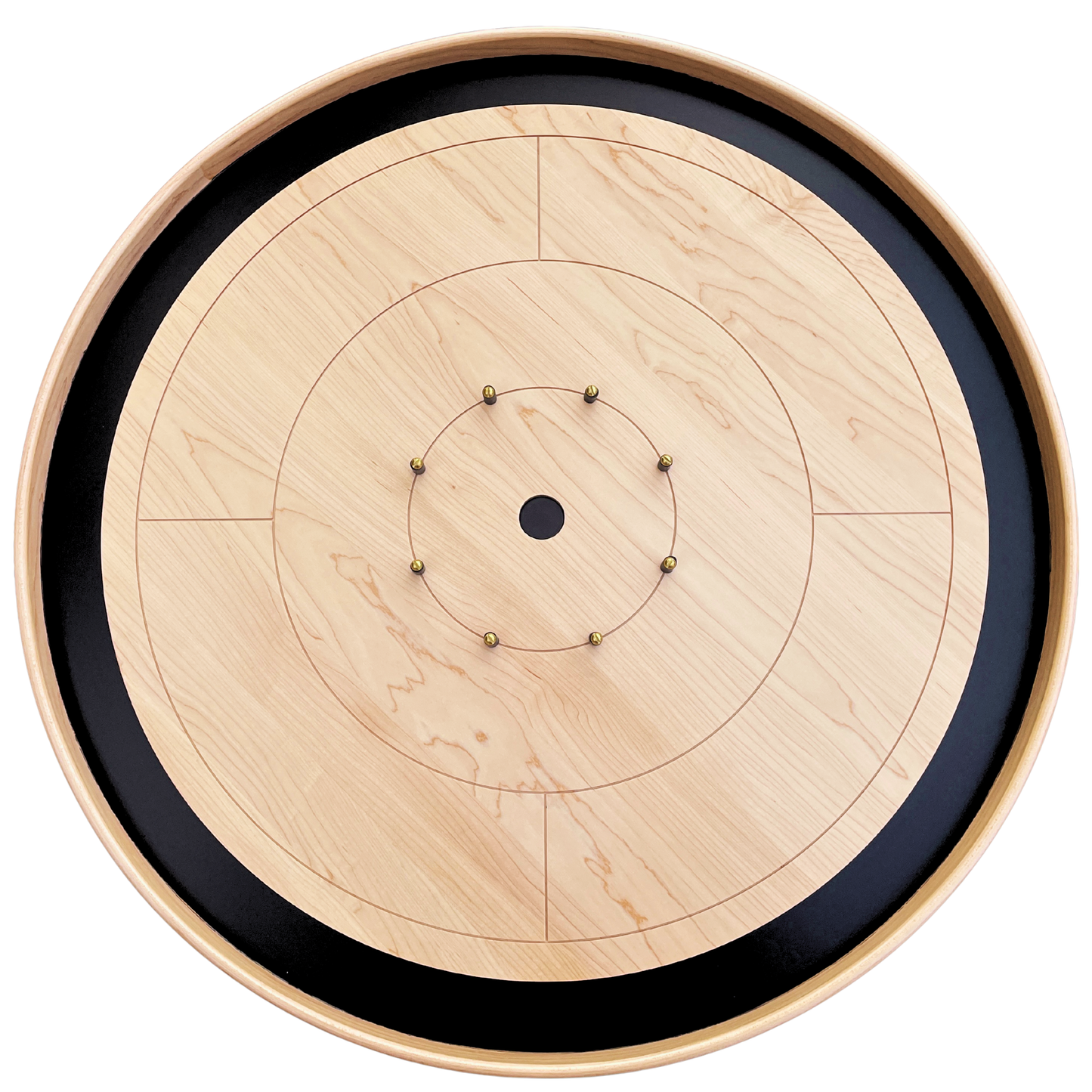 The Miracle - Solid Maple Hardwood Playing Surface & Rail Crokinole Board