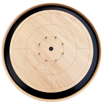 The Miracle - Solid Maple Hardwood Playing Surface & Rail Crokinole Board