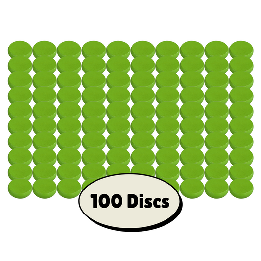 100 Lime Green Crokinole Discs