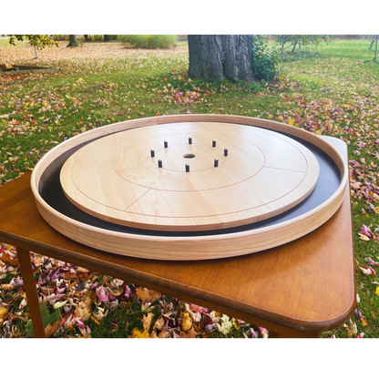 The Miracle - Solid Maple Hardwood Playing Surface & Rail Crokinole Board