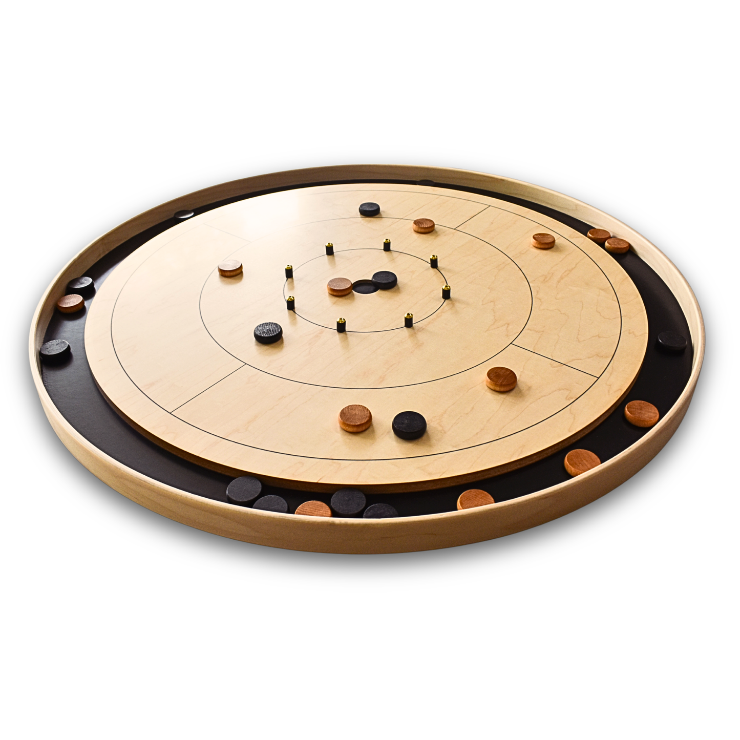 The Crokinole Canada Board (No Branding) - Tournament Board Game Set - Meets NCA Standards